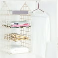 thumbnail image 5 of A Hanging Basket Hanging Closet Shelves Closet Organizing Shelves Clothes Rack Foldable Storage Shelves Locker Shelf Foldable Garment Rack Coat Hangers Wardrobe Storage Items, 5 of 7