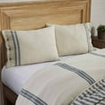 thumbnail image 2 of Piper Classics Market Place Blue Ticking Stripe Standard Size Pillow Sham, 2 of 4
