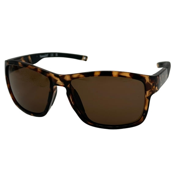 Timberland Sunglass Mens Dark Havana Plastic Wrap, Brown Lens TB7274. 52E