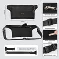 thumbnail image 6 of Slim Fanny Pack with Multiple Pockets,Small Waist Bag for Money and Phone,Running Cycling Work Hip Pack for Women and Men,Black,3346, 6 of 6