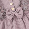thumbnail image 5 of Odeerbi Girls Dress Baby Girls Clothes Toddler Outfits Lace Sleeveless Bow Cotton Comfortable Cute Kids Dress Purple, 5 of 9