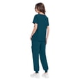 thumbnail image 3 of Resivox Women Scrubs Sets Plus Size Jogger Scrubs Stretchy V Neck Yoga Scrub Pants and Tops Medical Uniforms Nurse Uniforms Med Couture Scrubs Blue 2XL, 3 of 5