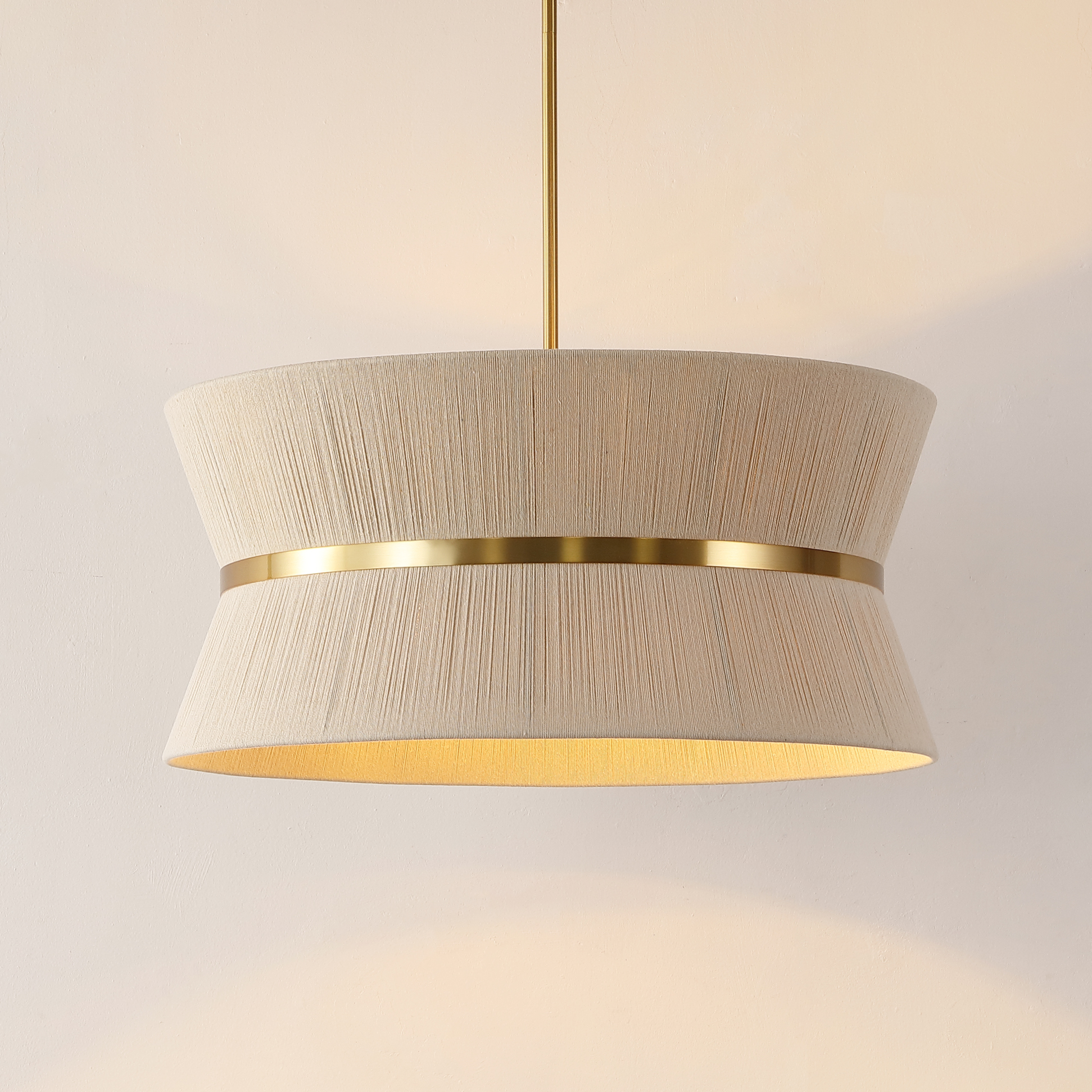 Safavieh Alma 4-Light Modern Rope Brass Gold Chandelier