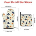 thumbnail image 2 of Cauagu Flower Leaves Print Oven Mitts and Pot Holders 4 pcs Set,Extra Thicken Long Kitchen Oven Glove Potholders BBQ Gloves-Oven Mitts and Pot Holders(11 Inch), 2 of 6
