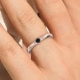 thumbnail image 4 of 0.17ct Vertex Black Diamond Moissanite Ring 18K Rose Gold Over Silver Wedding Band, 4 of 4