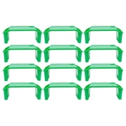 Kids Lap Desk 12-Pack, Portable Lap Tray for Kids, Rectangular Activity Table with Side Pocket, Durable PP Material, No Assembly Needed, for Toddlers Children Homeschool Classroom Daycare (Green)