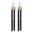 thumbnail image 1 of Pendientes largos negros con flecos para nadar en la calle Pendientes ligeros y elegantes para mujer, 1 of 7