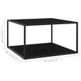 thumbnail image 4 of vidaXL Table Basse Noir avec Verre Noir 90x90x50 cm, 4 of 4