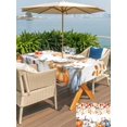 thumbnail image 4 of Outdoor Tablecloth with Umbrella Hole and Zipper, Orange Blue Pumpkin Fall Rectangle Table Cloth 60x120 Inch Waterproof Tablecloth, Thanksgiving Floral Leaves Picnic Table Cover for Patio Camping, 4 of 7