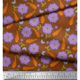 thumbnail image 3 of Soimoi Polyester Crepe Fabric Leaves & Floral Artistic Print Fabric by The Yard 42 Inch Wide, 3 of 3