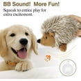 thumbnail image 2 of Pawaboo Plush Dog Toy, [2PACK] Non-Toxic Super Soft Faux-Fur Hedgehog Dog Toy Stuffed Biting Training Playing Toys for Dog Puppy, Brown, 2 of 7