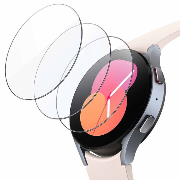 Screen Protector for Samsung Galaxy Watch 5/4 40mm,Tempered Glass 2.5D Round Edge,HD Clear,3 Pack