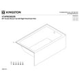 thumbnail image 6 of Aqua Eden VTAP603622R 60-Inch Acrylic Rectangular 3-Wall Alcove Tub, Right Hand Drain in Glossy White, 6 of 12