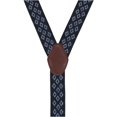 thumbnail image 2 of CTM  1.375 Inch Wide Diamond Print Double Clip-End Suspenders (Men), 2 of 3