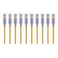 thumbnail image 4 of Monoprice SlimRun - Patch cable - RJ-45 (M) to RJ-45 (M) - 2 ft - UTP - CAT 6a - booted, snagless - yellow (pack of 10), 4 of 5