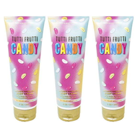 Bath & Body Works Tutti Frutti Candy - 3 Pack Of Body Cream