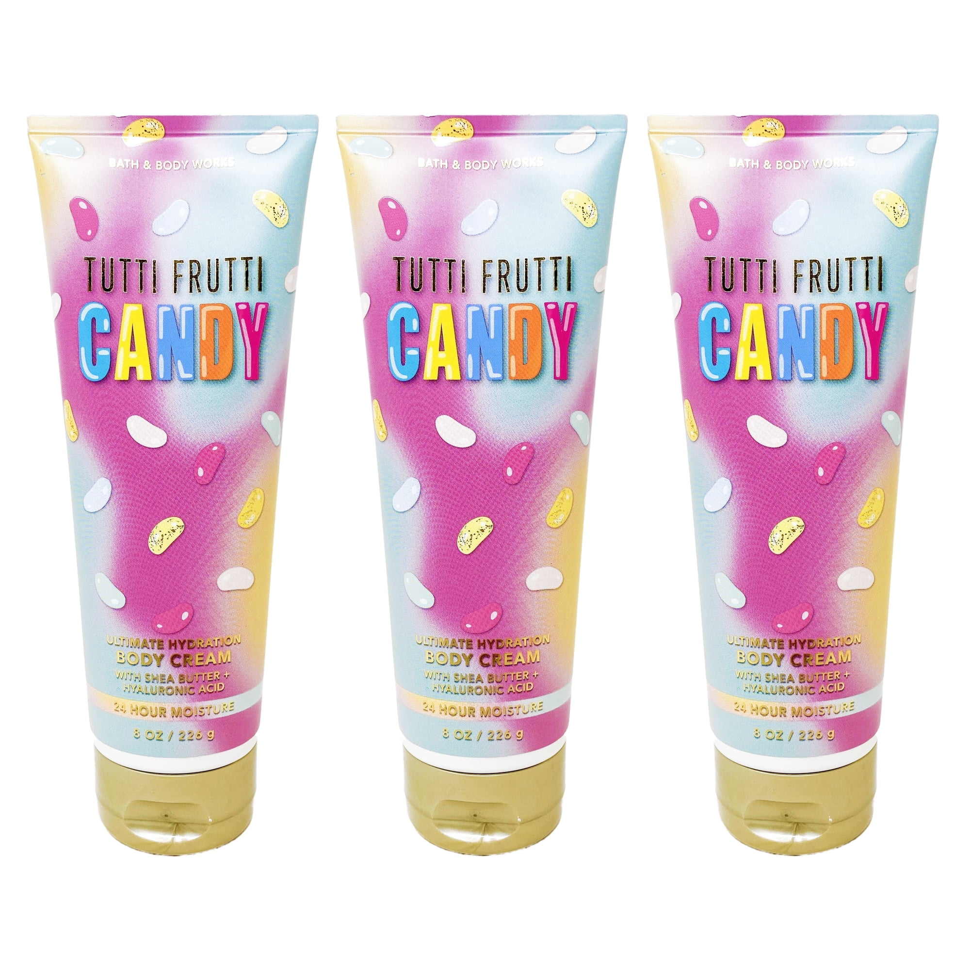 Bath & Body Works Tutti Frutti Candy - 3 Pack Of Body Cream