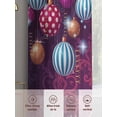 thumbnail image 2 of Christmas Sheer Curtains 45 Inch Length 2 Panels Set, Semi Transparent Voile Rod Pocket Curtains for Living Dining Room Bedroom Drapes Xmas Colorful Weeping Balls Purple Floral, 2 of 8