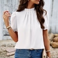 thumbnail image 6 of White T Shirts for Women Casual Printing Short Sleeves V Neck Loose T Shirt Blouse Tops Fashion Clothing, 6 of 6