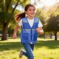 thumbnail image 5 of BOOMNY Toddler Boys Sleeveless Hi Vis T Shirts Reflective High Visibility T-Shirts Loose Mesh Vest, Sizes 11-12 Years, 5 of 7