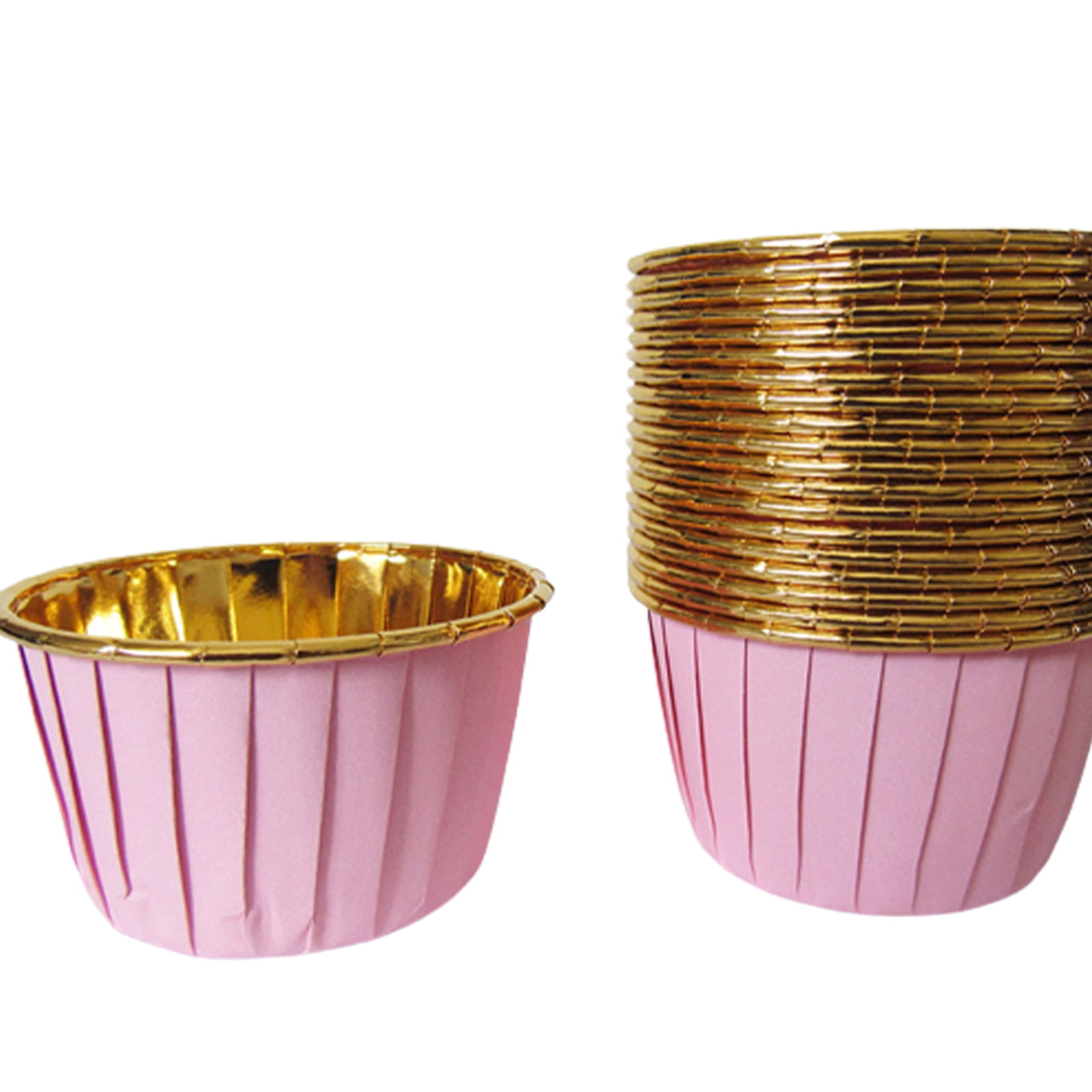 MATHOWAL Baking Cups 50 Pack, Foil Cupcake Liners Muffin Tins