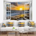 DESIGN ART Designart 'Open Window to Bright Yellow Sunset' Modern
