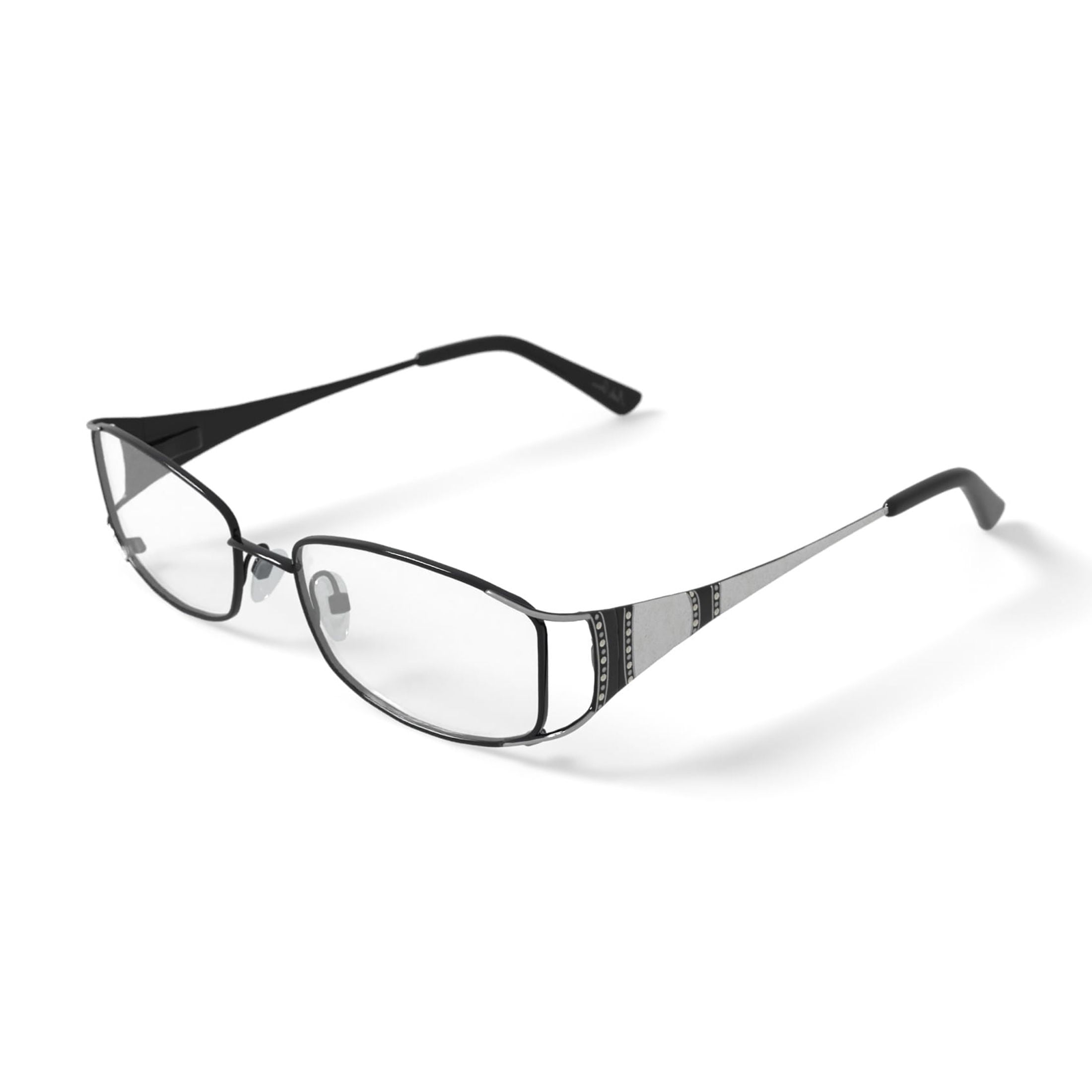 Sophia Loren Women's BR54 Rectangular Prescription Eyeglasses with Case, Black