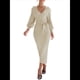 thumbnail image 1 of Vestido Ajustado de Punto para Mujer, Elegante, Retro, con Mangas Acampanadas, Cuello en V, Color Liso, para Vacaciones. Color Albaricoque Arroz S, 1 of 9