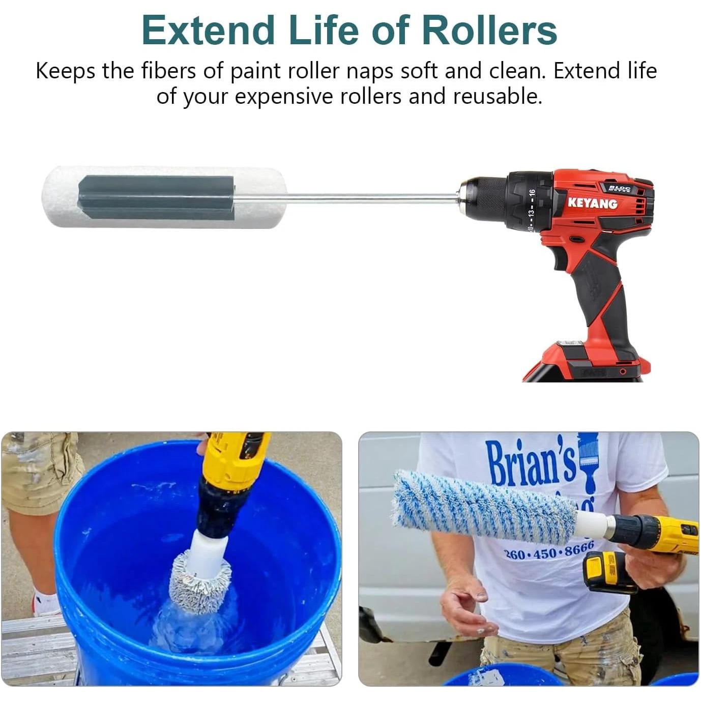 Paint Roller Cleaner Dryer Washer Cleaning Tool for Paint Rollers, Fit 9’’ to 18