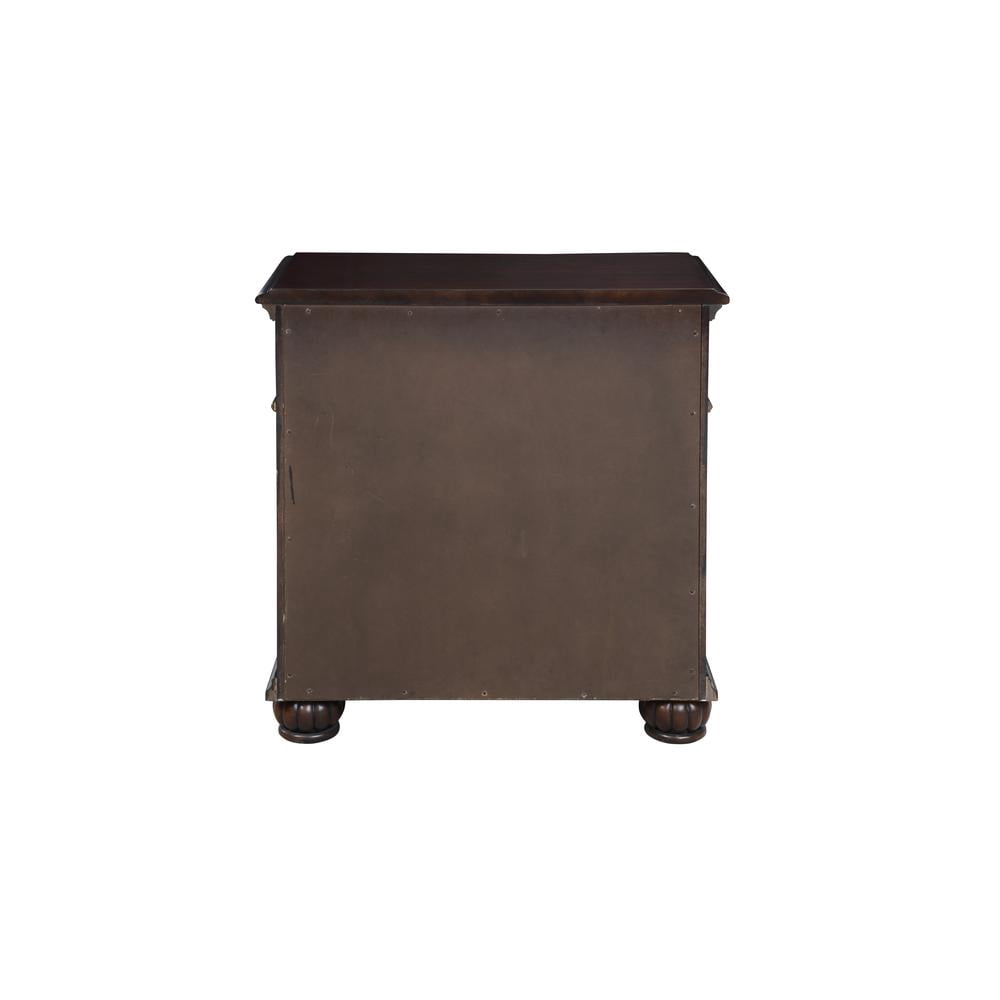 New Classic Furniture Maximus Solid Wood 3-Drawer Nightstand in Madeira Brown
