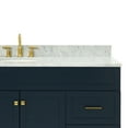 thumbnail image 3 of Ariel Hamlet 67 Inch Single Oval Sink Vanity With Carrara White Marble Countertop W/ 0.75 Edge In Midnight Blue, 3 of 11