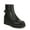 Black Smooth, variant on SOUL Naturalizer Womens Jayda Mid Shaft Flat Ankle Boots - Medium & Wide Width