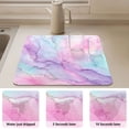 thumbnail image 4 of Dish Drying Mat Absorbent Dish Drainer Kitchen Counter 15.7x11.8inch Dish Drying Pad for Countertops Sinks Draining Racks Pastel Pink Marble Texture, 4 of 9