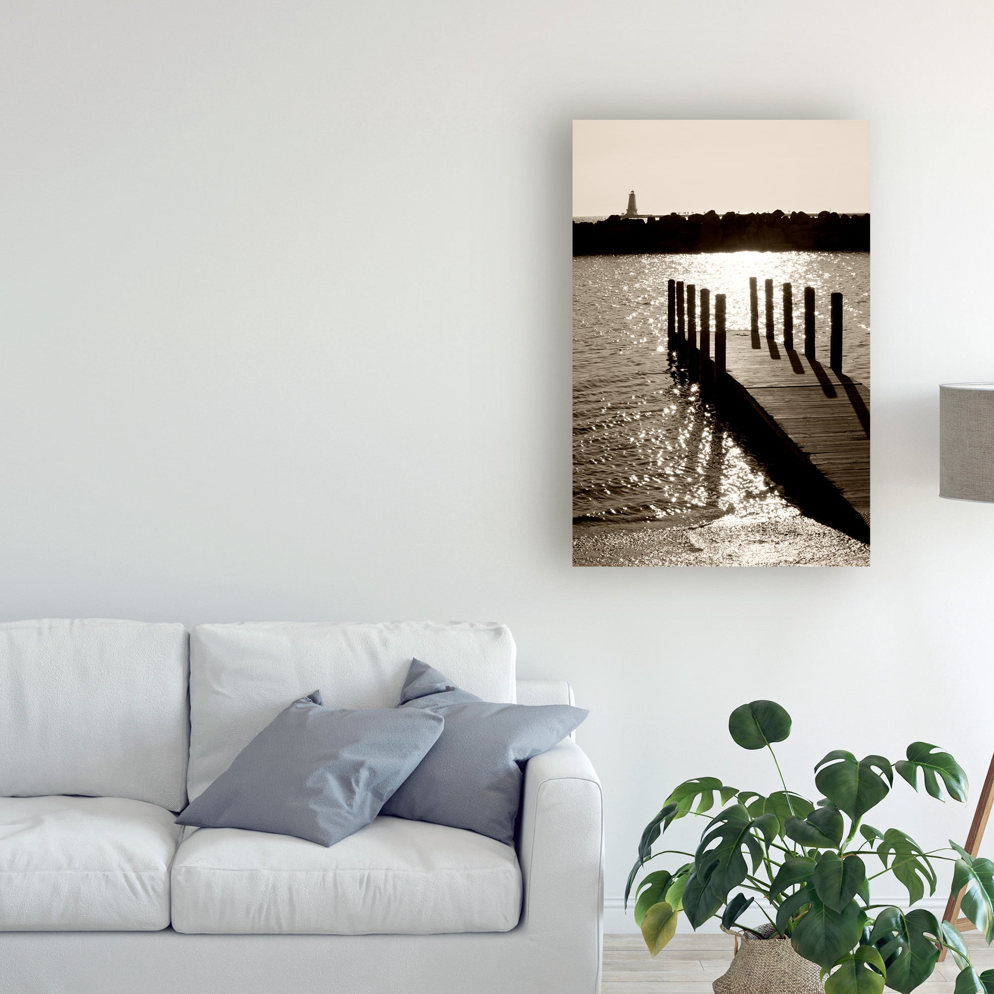 Trademark Fine Art 'Ludington Lighthouse Ir Vertical' Canvas Art by Monte Nagler