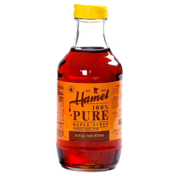 Hamel Pure Maple Syrup, Grade-A, USDA Organic, 16 fl oz Bottle – Ready-to-Pour Family-Owned Breakfast Syrup for Pancakes and Waffles