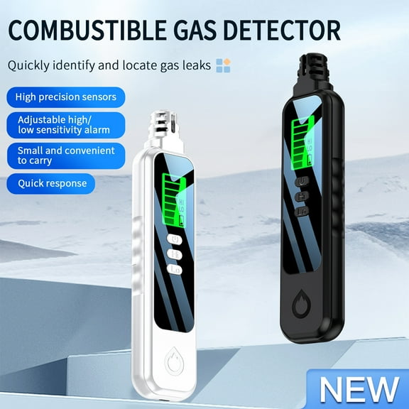 Gas tester,With Sound Alarm Combustible Meter With Meter With Sound Handheld Combustible Leak Portable Combustible Meter Leak Natural Tester Sound Alarm Function Natural Tester Portable Black