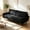 Black + Polyester + 3 Seat, variant on AUU Kent European-Style Velvet Sofa with Tapered Wood Legs – Modern Sleek Single Couch for Living Room, Apartment, or Condo