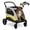 Yellow, variant on Babevy Extra Large Foldable Dog Stroller, Steel Pipe Dog Cart with Brakes, Shock Absorption & Adjustable Removable Handle for Large Pets