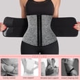 thumbnail image 4 of MANIFIQUE Waist Trainer for Women Belly Band Long Torso Sauna Workout 2 Belt With Zipper 9 Steel Bones Corset, 4 of 7