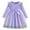 Purple, variant on Toddler Girls Sequin Sparkly Rainbow Tulle Dress Spring Fall Long Sleeve Cute Bow Dresses Fashion Round Neck Mesh Splicing Dress Toddler Girls Clothes