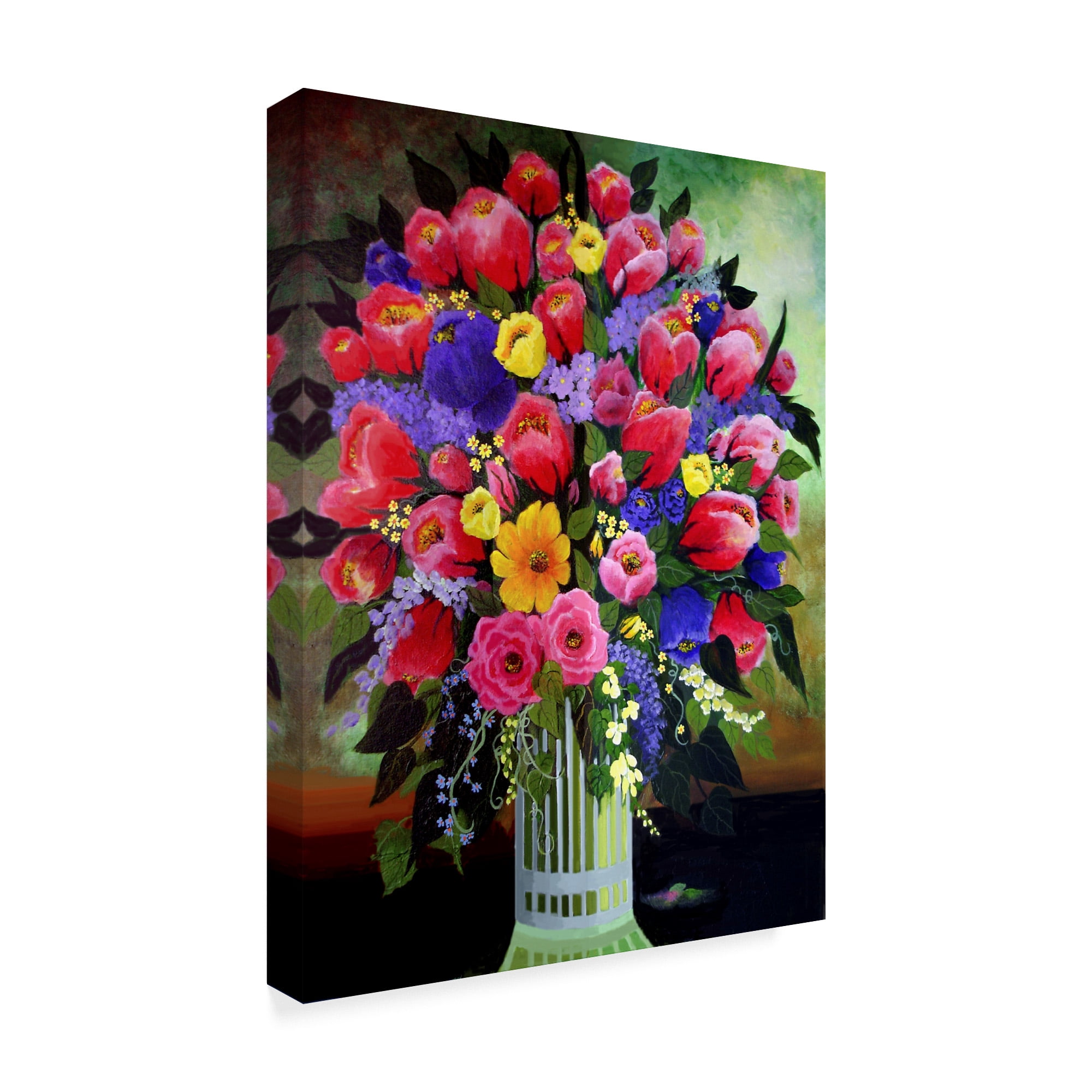 Trademark Fine Art 'Springtime Flowers 1' Canvas Art by Bonnie B Cook