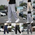 thumbnail image 6 of Mens Casual Loose Straight Pants Sport Gym Yoga Baggy Drawstring Long Trousers, 6 of 11