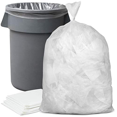 Plasticplace 5560 Gallon Trash Bags ? 1.5 Mil ? Clear Heavy Duty