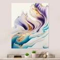 thumbnail image 2 of Designart Blue, Gold And Purple Abstract Waves IV Canvas Wall Art, 2 of 5