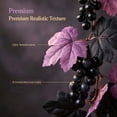thumbnail image 4 of SLYNSHome Artificial Purple Black Maple Leaf Garland With Berries, Faux Halloween Vine Decor, Hanging Greenery For Mantel, Stair, Indoor Outdoor Holiday Party Decoration, 4 of 4