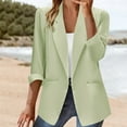 thumbnail image 4 of Yigetop Womens Blazers for Work Casual, Ladies' Spring/Autumn Casual Jacket Casual Blazers for Women Green2 2XL, 4 of 6