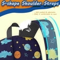 thumbnail image 5 of Dinosaur and Planet Navy Pattern 17" School Backpacks for Teens,Waterproof Oxford Fabric,S-Shape Padded Straps for School,Travel,Hiking,Camping, 5 of 6