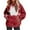 Red, variant on Women's Hoodies Pullover Tie Dyed Fashion Fitting Sweatshirt Long Sleeved Printed Pullover Hooded Sweater