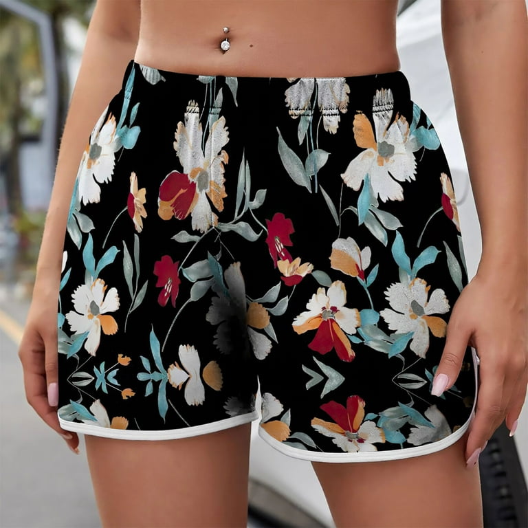 Shorts for Women, Women'S Lightweight Summer Casual Elastic Waist Baseball  Print Shorts Baggy Comfy Beach Shorts Womens Clearance Sale Under 15 Dollar  Items #2 