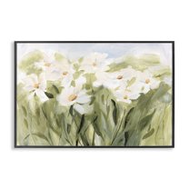 Stupell Industries Daisy Meadow View Botanical & Floral Painting Black Framed Art Print Wall Art, 30 x 20